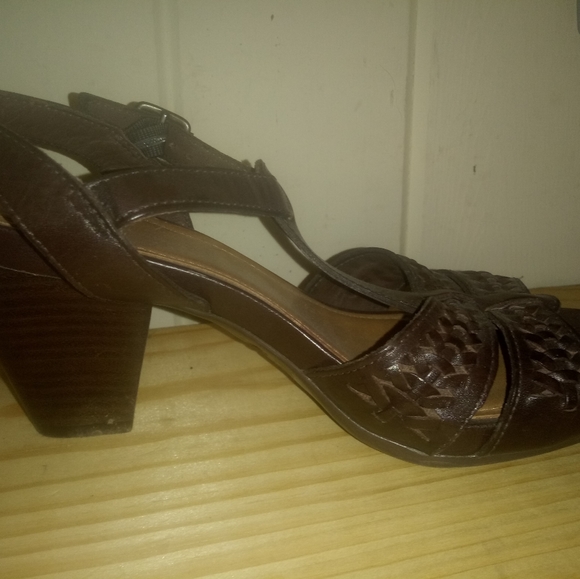 Nurture Brand Leather T Strap Heels - Picture 4 of 5